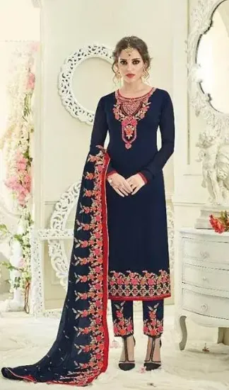 Picture of indian pakistani salwar kameez designer suit ethnic bol