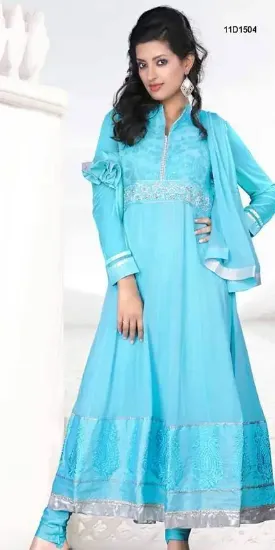 Picture of indian pakistani shalwar designer anarkali ethnic gray 