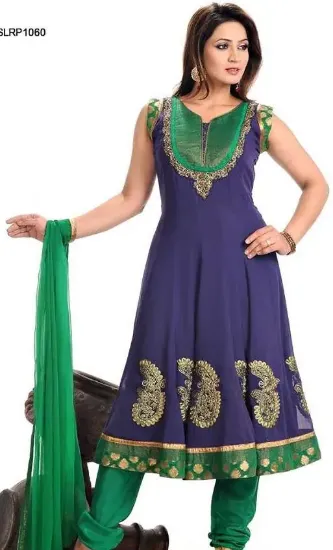 Picture of indian pakistani shalwar designer anarkali ethnic orang