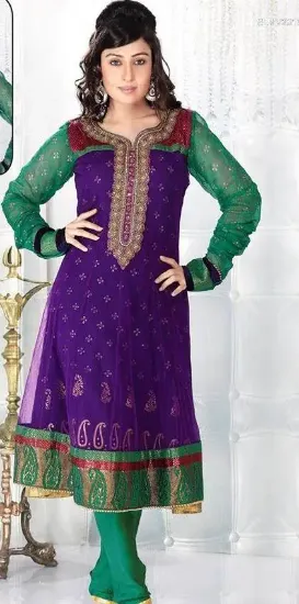 Picture of indian pakistani shalwar designer anarkali ethnic orang