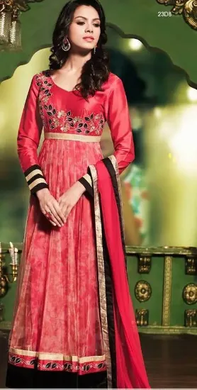 Picture of indian pakistani shalwar ethnic designer anarkali pink 