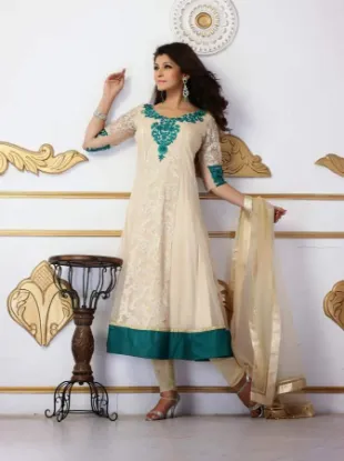 Picture of indian pakistani shalwar suit ethnic anarkali dress des