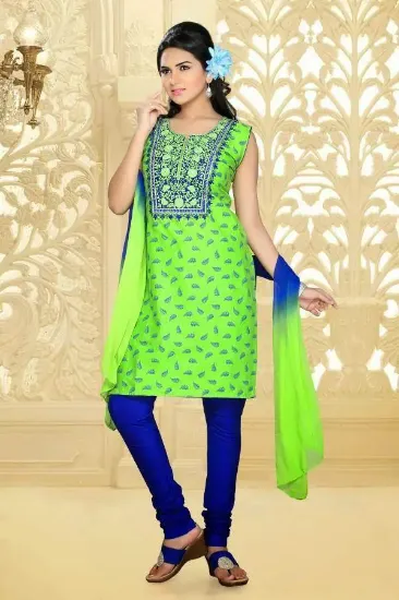 Picture of indian pakistani suit ethnic light green anarkali dress