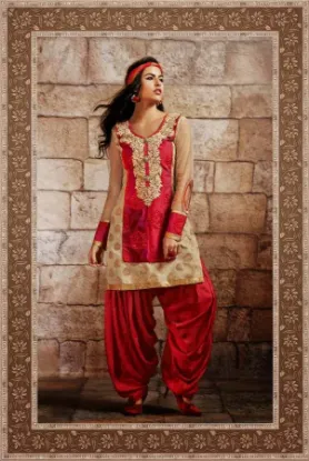 Picture of indian pakistani suit ethnic rani anarkali dress design