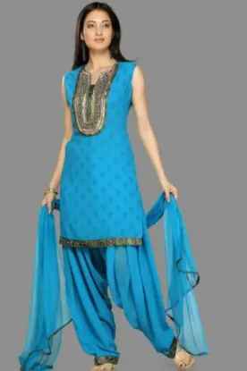 Picture of indian party wear gown style anarkali salwar kammeez wi