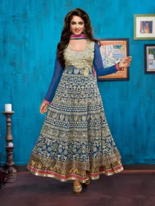 Picture of indian salwar kameez looseb unstitched dress material p