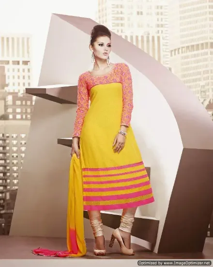 Picture of indian salwar kameez loosek unstitched dress material p