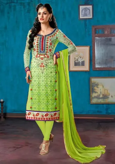 Picture of indian salwar kameez looseo unstitched dress material p