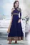 Picture of crystal long prom dress formal ball gown party batik pr