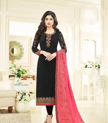 Picture of ladies high quality printed cotton salwar kameez suitsu