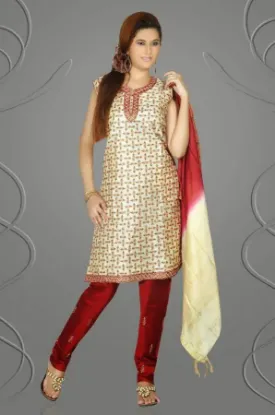 Picture of modest maxi gown design print sofe crepe salwar kameez 