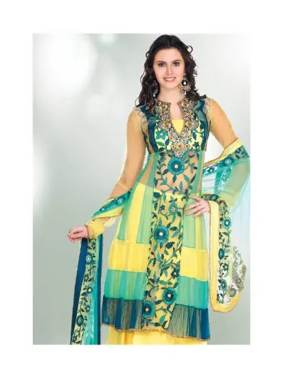 Picture of modest maxi gown indian designer bollywood salwar kamee