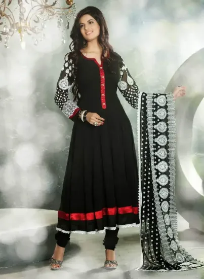 Picture of modest maxi gown indian pakistani designer salwar kamee