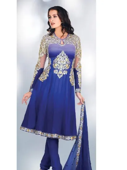 Picture of modest maxi gown indian pakistani ethnic wear anarkali 