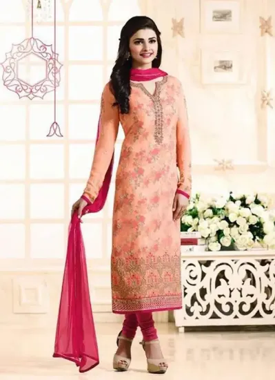 Picture of pakistani combo of 3 synthetic printed party wear unsti