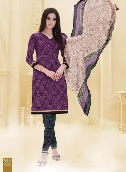 Picture of pakistani cotton printed party wear unstitched combo of