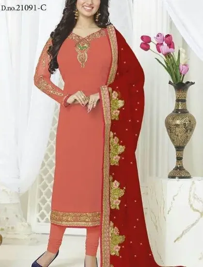 Picture of pakistani designer maria b. embroidered lawn salwar kam