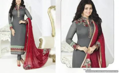 Picture of pakistani designer party wear anarkali suit indian wedd