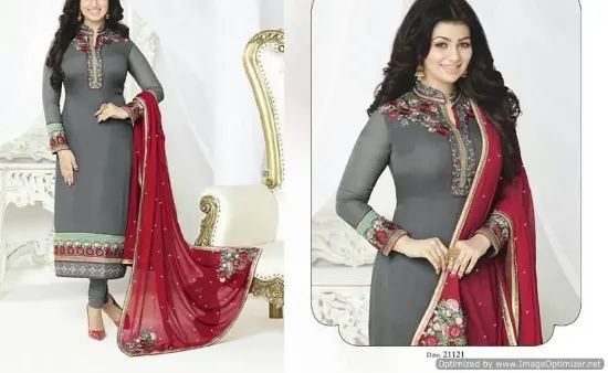 Picture of pakistani designer party wear anarkali suit indian wedd