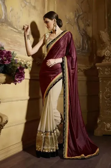 Picture of angarika rama georgette designer party wear sari saree,