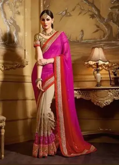 Picture of atreyi party wear georgette sari saree,e7054 ,e7054