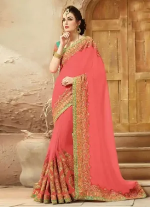 Picture of banarasi blouse saree indian look fashionable multi wor