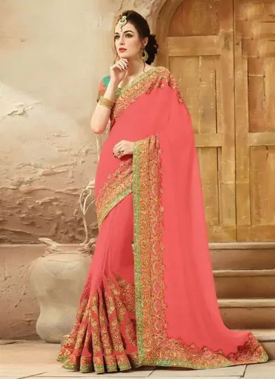 Picture of banarasi blouse saree indian look fashionable multi wor