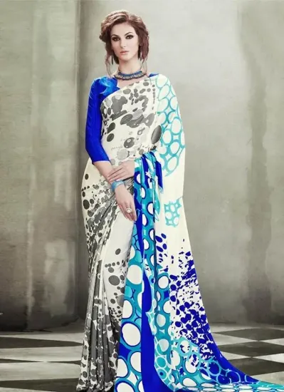 Picture of banarasi saree cotton blend fancy latest designer resha