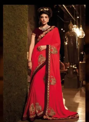 Picture of banarasi saree cotton blend fancy latest designer sari,