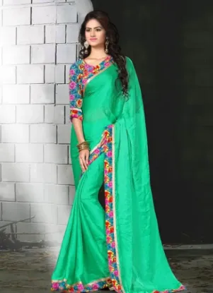 Picture of bengal handloom cotton silk saree party wear bollywood 