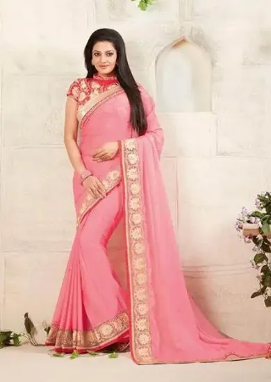 Picture of bhagalpuri soft silk saree grand saree full jari work,e