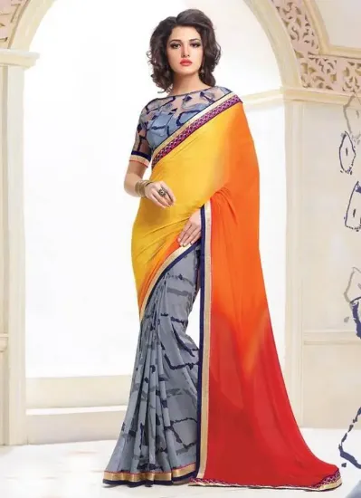 Picture of bhavani georgette printed casual saree sari bellydance 