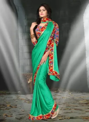 Picture of bijli georgette printed casual saree sari bellydance fa