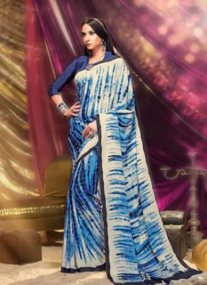 Picture of bishakha georgette printed casual saree sari bellydanc,