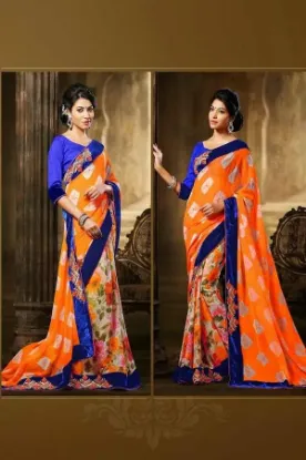 Picture of Blue Fancy South Silk Saree Heavy Silk Saree Grand Pall