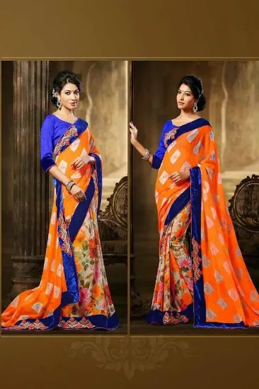 Picture of Blue Fancy South Silk Saree Heavy Silk Saree Grand Pall