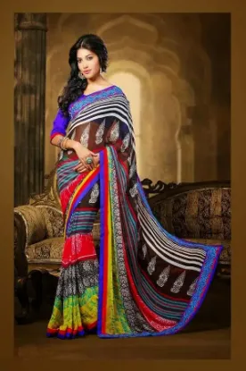 Picture of Blue Kotta Soft Silk Saree Grand Pallu Full Jari Work m