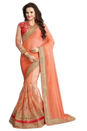 Picture of bollywood designer indian full georgette with net part,