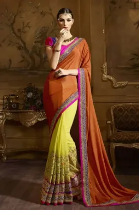 Picture of bollywood designer indian wedding partywear saree fash,