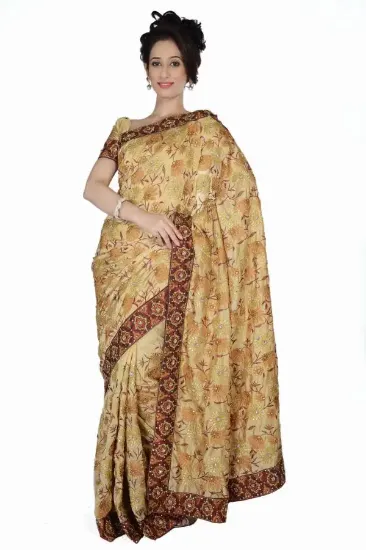 Picture of bollywood designer indian wedding partywear saree fash,