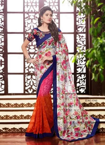 Picture of bollywood designer indian wedding partywear saree trad,