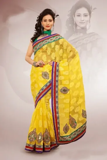 Picture of bollywood designer party saree traditional wedding sar,