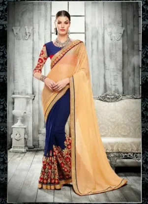 Picture of bollywood designer saree grand stone full work modest m