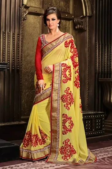 Picture of bollywood ethnic pakistani fancy partywear sari recept,