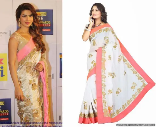 Picture of Bollywood Fancy Saree Wedding Designer Traditional Sari