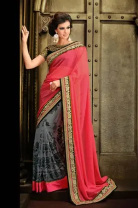 Picture of bollywood indian pakistani designer party wear saree s,