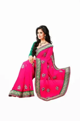 Picture of bollywood indian pakistani designer saree wedding part,