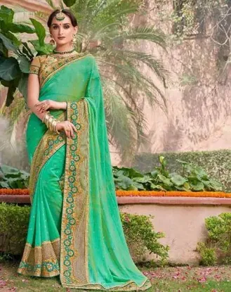 Picture of bollywood indian pakistani ethnic designer saree sari ,