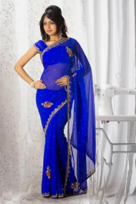 Picture of bollywood indian pakistani ethnic party wear saree ,des