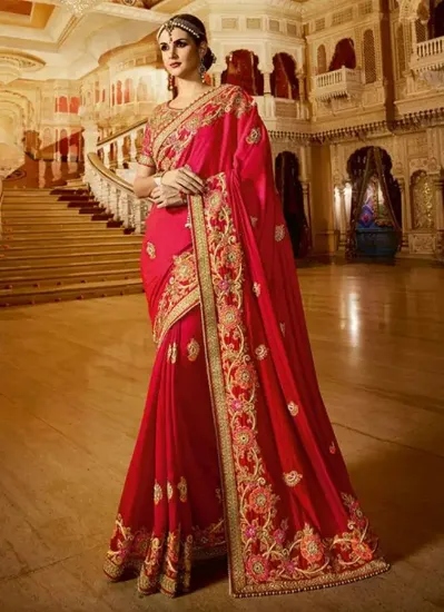 Picture of bollywood indian party wear saree sari pakistani beige,